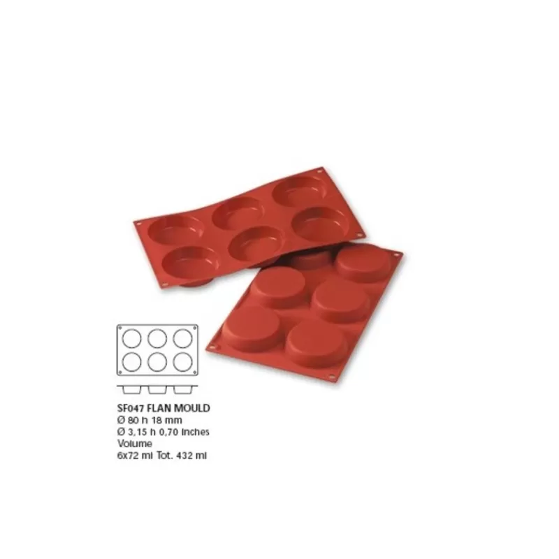 moule_silicone_6_flans_8_cm_2.webp Cerf Dellier Moule Silicone 6 Flans 8 Cm