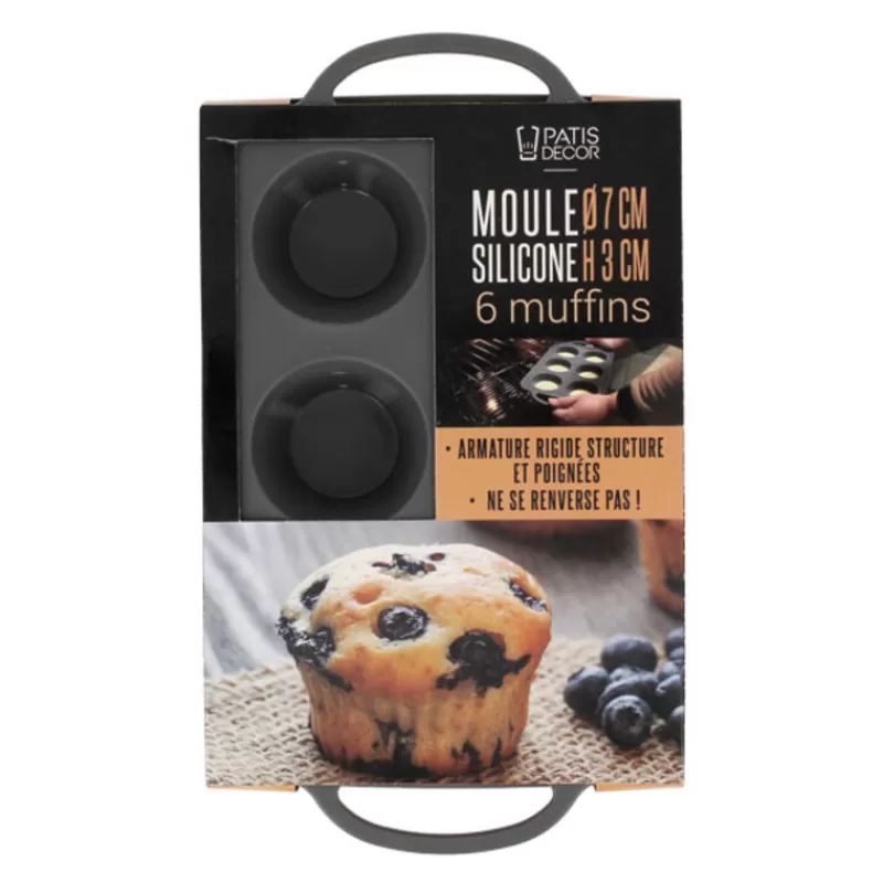 Cerf Dellier Moule Silicone 6 Muffins 7 Cm Patisdecor
