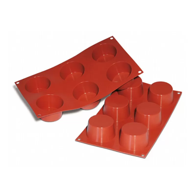 Cerf Dellier Moule Silicone 6 Muffins Moyens 68 Mm