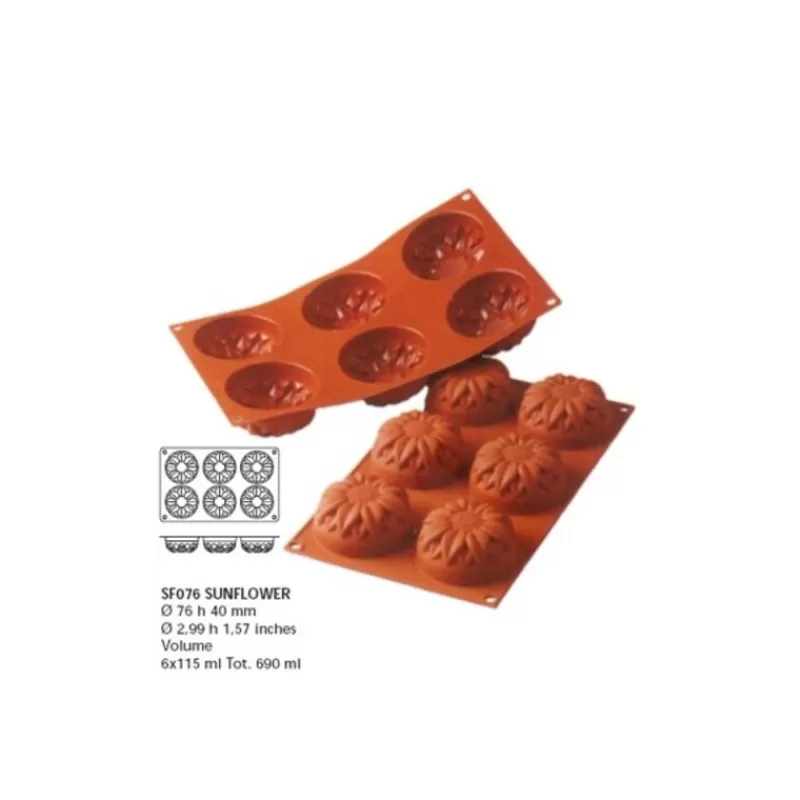 moule_silicone_6_tournesols_2.webp Cerf Dellier Moule Silicone 6 Tournesols