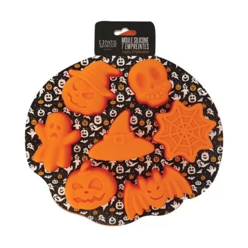 Cerf Dellier Moule Silicone 7 Empreintes Sujets D'Halloween Sale
