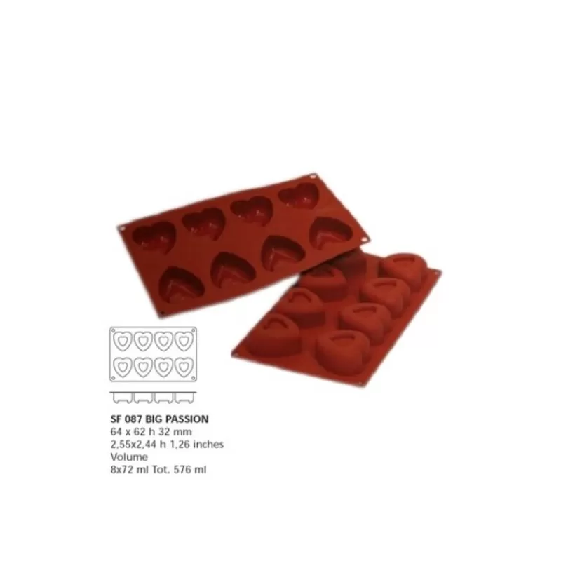 moule_silicone_8_savarins_coeurs_2.webp Cerf Dellier Moule Silicone 8 Savarins Coeurs