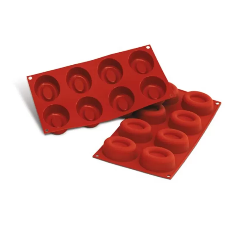 Cerf Dellier Moule Silicone 8 Savarins Ovales