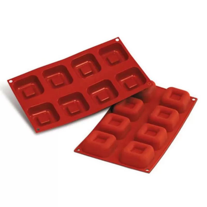 Cerf Dellier Moule Silicone Grands Savarins Carres