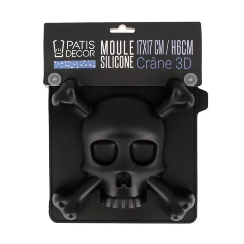 Cerf Dellier Moule Silicone Tete De Mort 3D Patisdecor