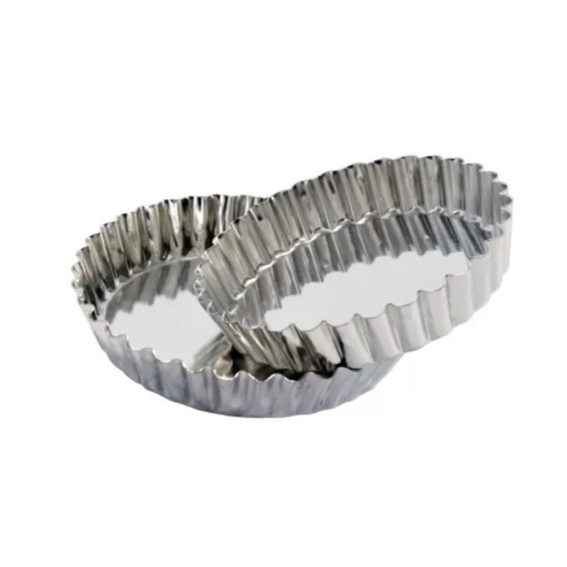 Cerf Dellier Moules Pour Pain De Genes Canneles En Fer Blanc (X12)