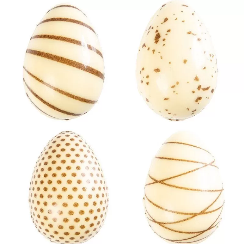 Cerf Dellier Oeufs Chocolat Blanc Assortis 3D 3,8 X 2,4 Cm (X96) Clearance