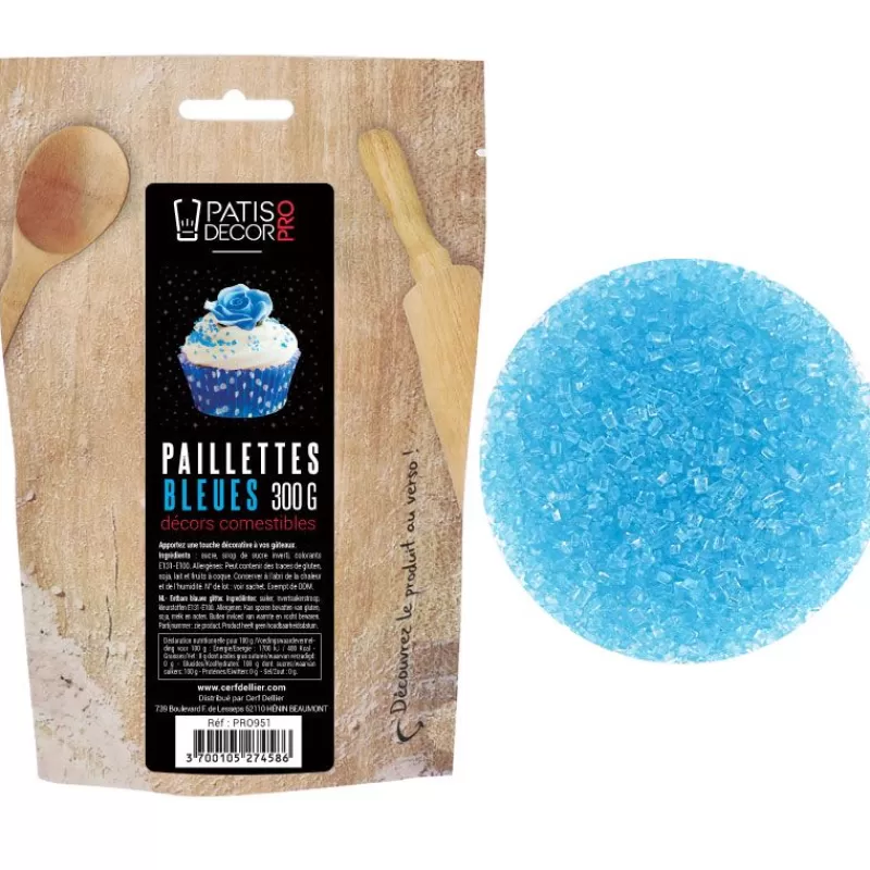 Cerf Dellier Paillettes Comestibles Bleues Patisdecor Pro 300 G Clearance