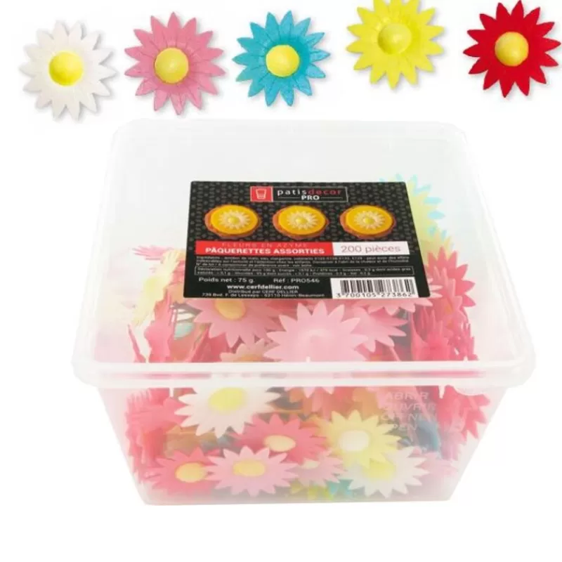 Cerf Dellier Paquerettes Assorties En Azyme Patisdecor Pro (X200) New