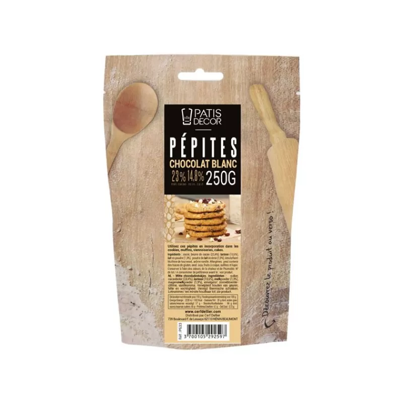 Cerf Dellier Pepites De Chocolat Blanc Patisdecor 250 G