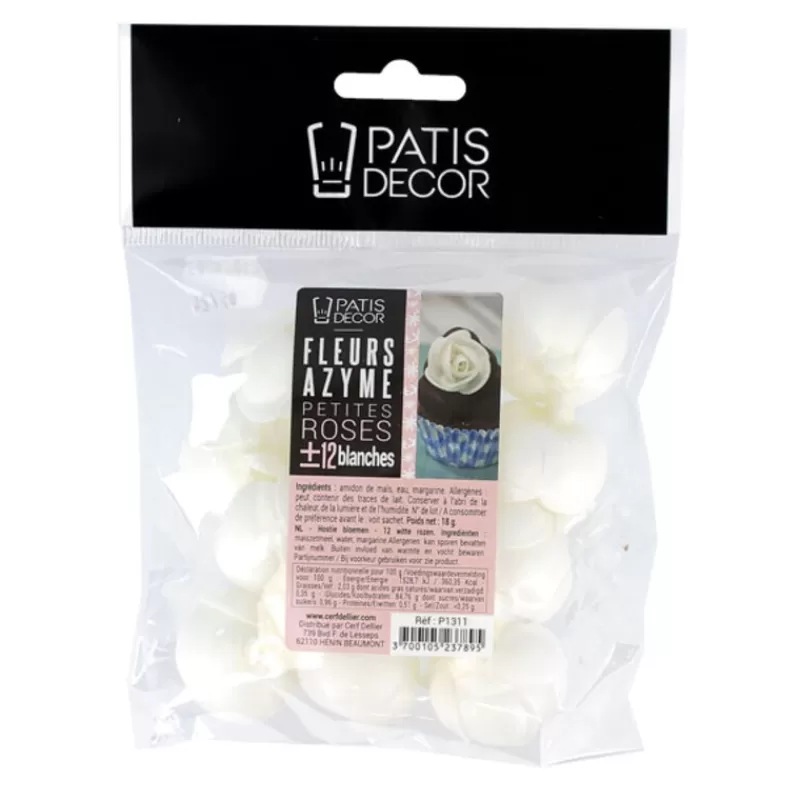 Cerf Dellier Petite Rose Blanche En Azyme Patisdecor (X12) Discount