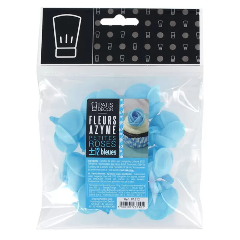 Cerf Dellier Petite Rose Bleue En Azyme Patisdecor (X12) Sale