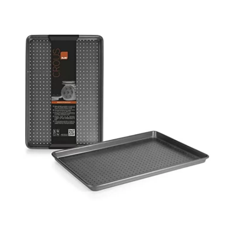 Cerf Dellier Plaque A Biscuits Perforee Anti-Adherente 39 X 27 Cm