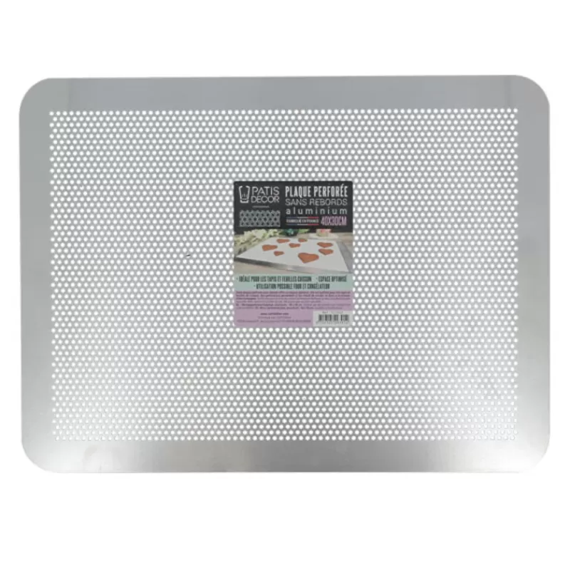 Cerf Dellier Plaque Patisserie Plate Perforee Alu 40 X 30 Cm Patisdecor
