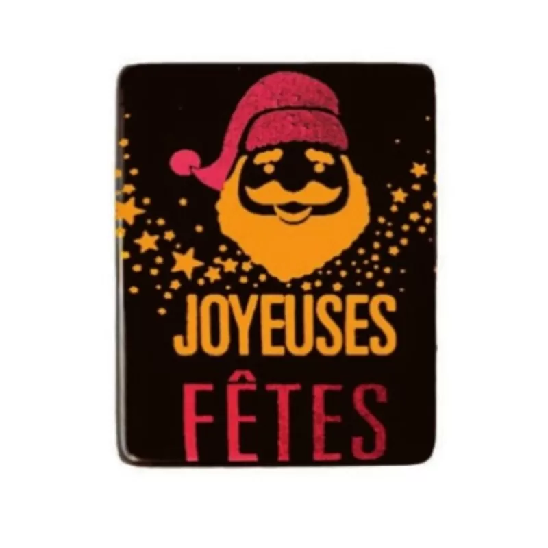 Cerf Dellier Plaquettes Chocolat Noir Joyeuses Fêtes Pere Noël (X 72) Best Sale