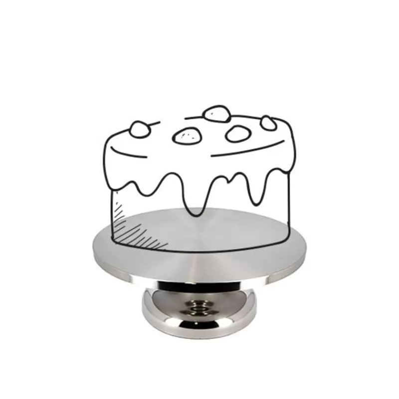 Cerf Dellier Plateau Tournant Pro Pour Gateau En Inox Patisdecor Outlet