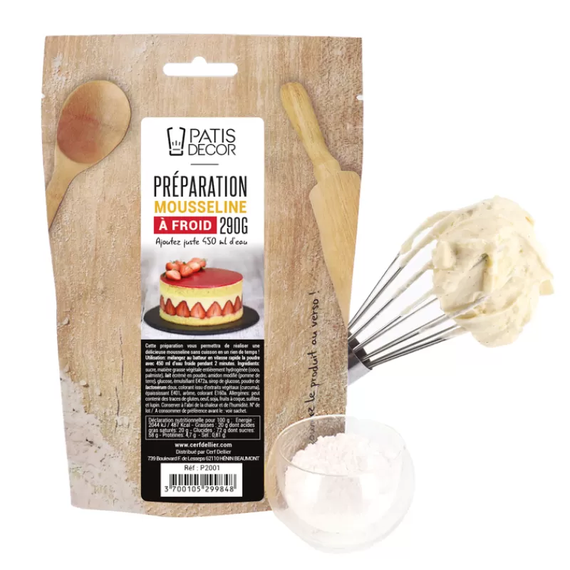 Cerf Dellier Preparation Mousseline A Froid Patisdecor 290 G