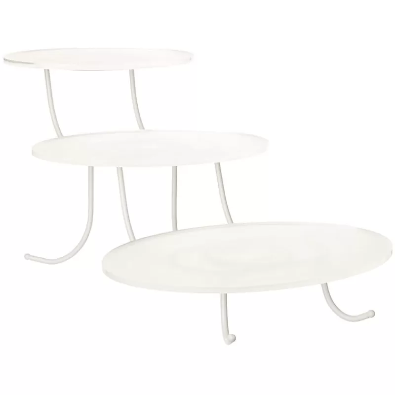 Cerf Dellier Presentoir 3 Plateaux Ovales Assortis New