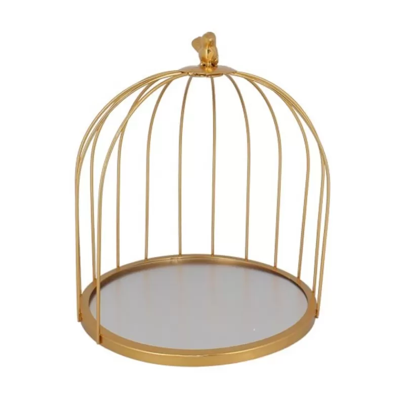Cerf Dellier Presentoir Cage A Oiseaux Dore Patisdecor 25 Cm Best