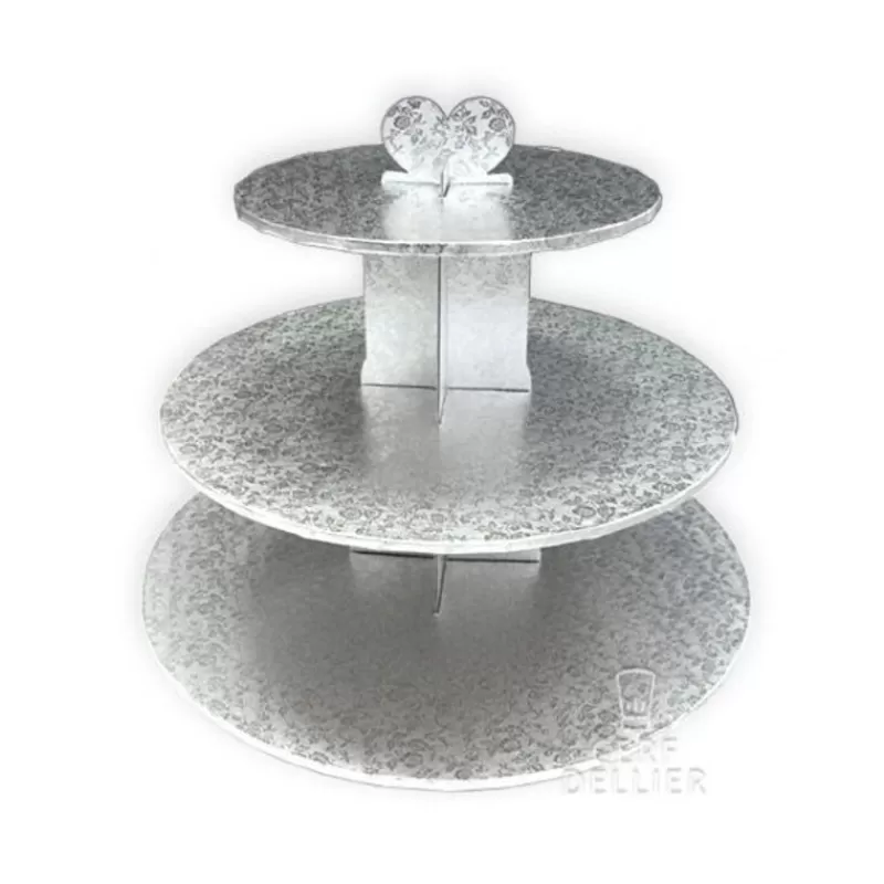 Cerf Dellier Presentoir Cupcakes Argent Rond Online