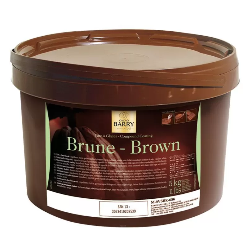 Cerf Dellier Pâte À Glacer Brune Barry 5 Kg