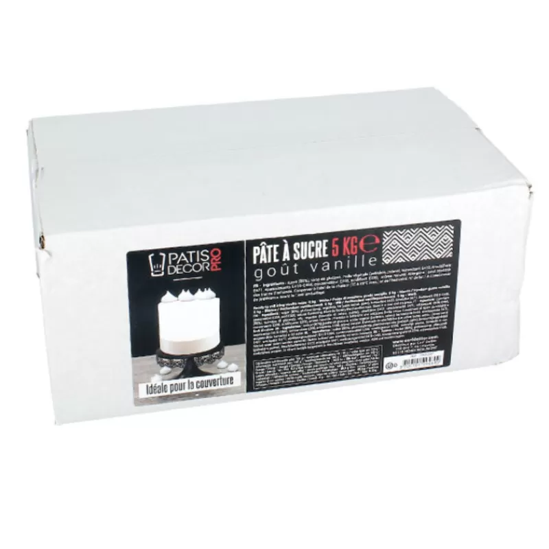 Cerf Dellier Pâte À Sucre Blanche Arome Vanille Patisdecor Pro 5 Kg