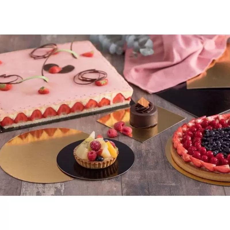 Cerf Dellier Rectangles Carton Noir / Or 60 X 40 Cm (X25) Clearance