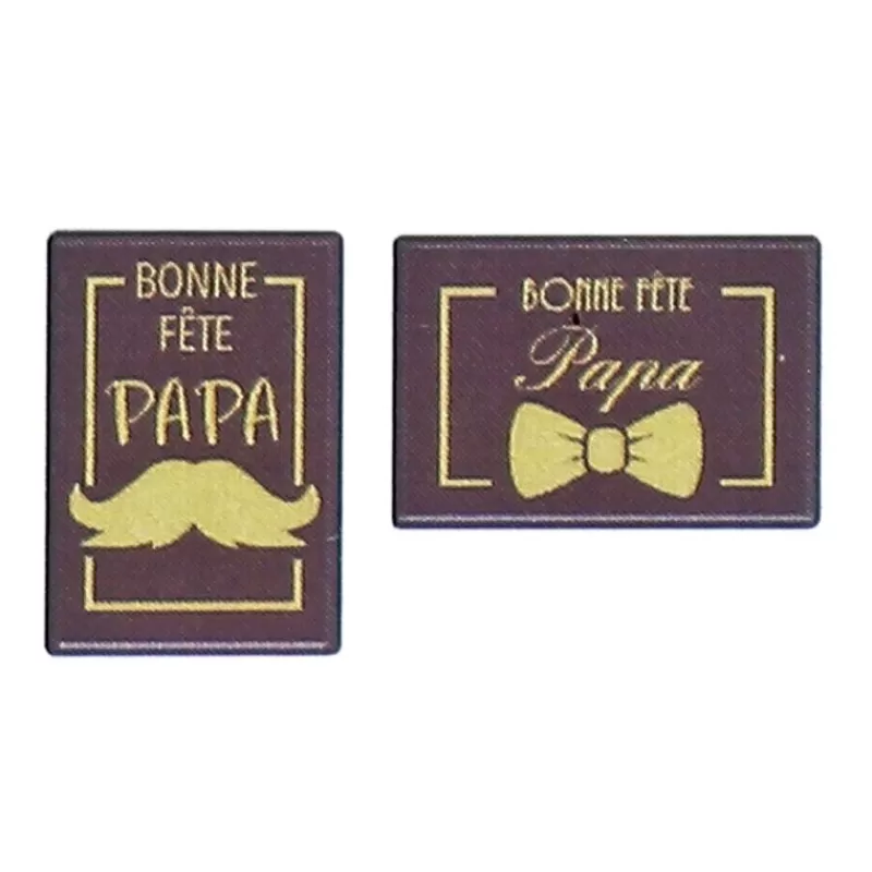Cerf Dellier Rectangles Chocolat Bonne Fete Papa (X25) Hot