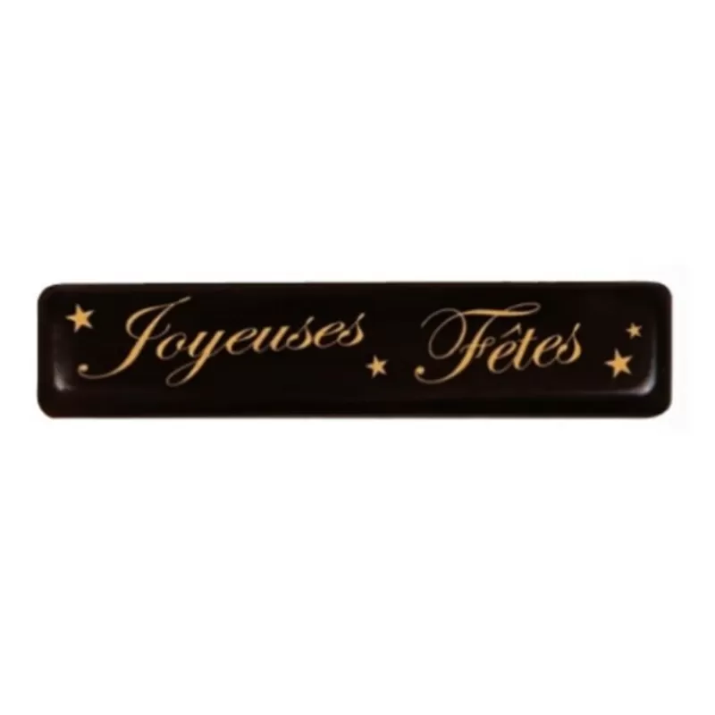 Cerf Dellier Rectangles Chocolat Noir Joyeuses Fêtes (X132) Best Sale