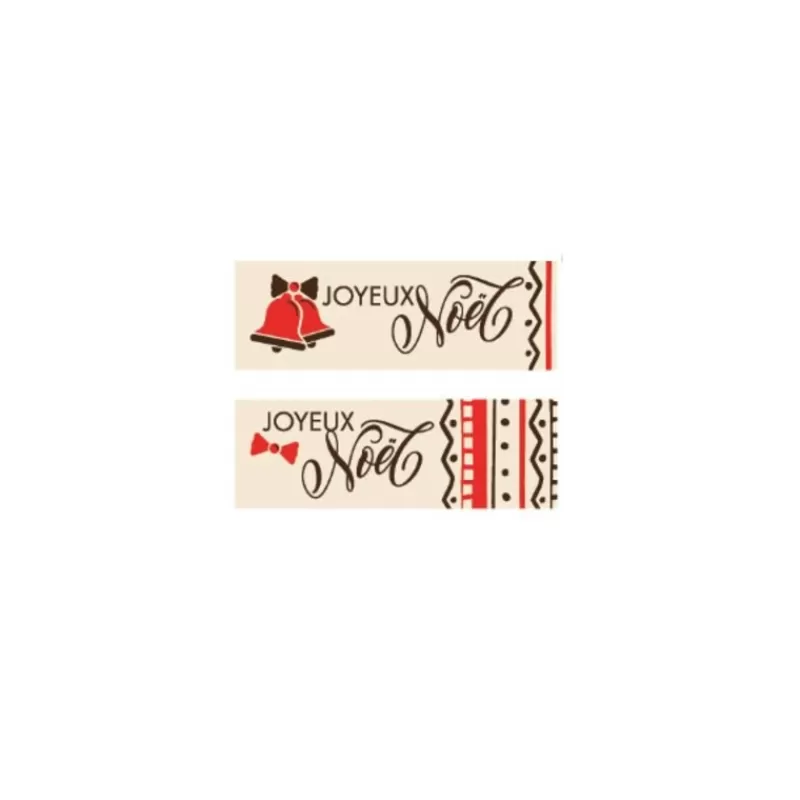 Cerf Dellier Rectangles Joyeuses Noël Rouge Assortis Chocolat Blanc (X80) Hot