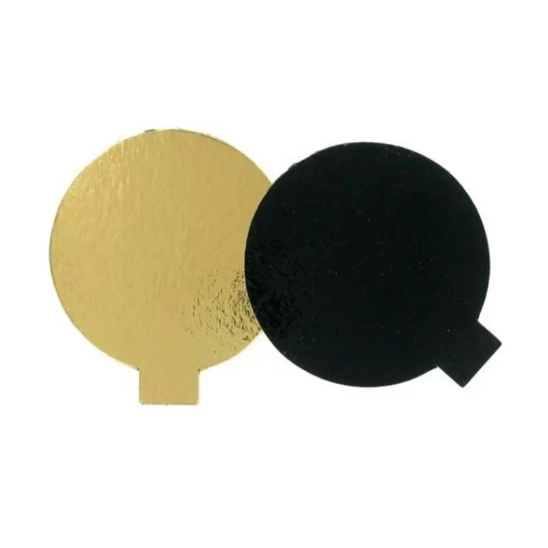 Cerf Dellier Rond Carton Noir / Or Individuel 8 Cm (X 200) Best Sale