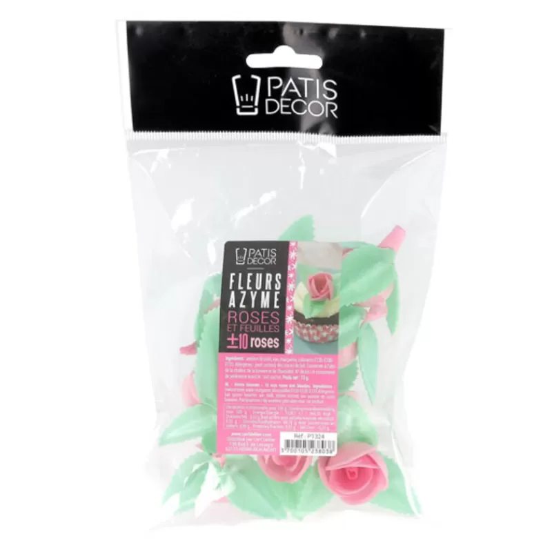 Cerf Dellier Roses Roses Avec Feuilles Patisdecor X10 Best