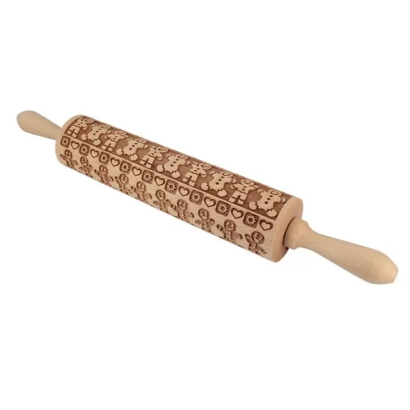 Cerf Dellier Rouleau Empreintes En Bois Bonhomme En Pain D'Épices