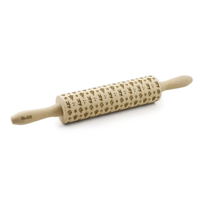 Cerf Dellier Rouleau Empreintes En Bois Noël