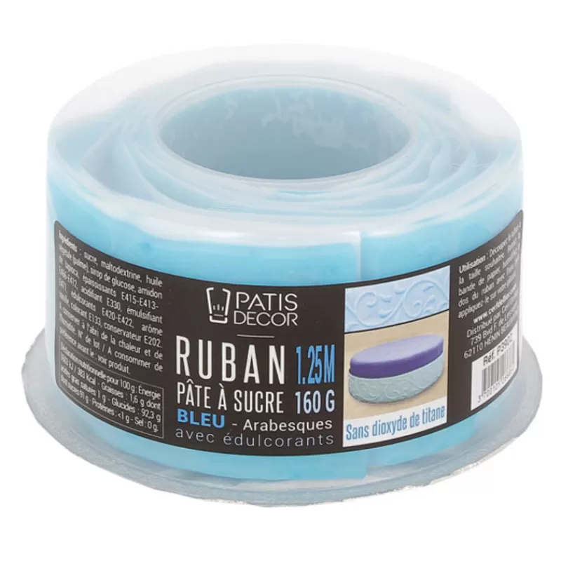 ruban_pte__sucre_bleu_arabesques_125_m_2.webp Cerf Dellier Ruban Pâte À Sucre Bleu Arabesques (1,25 M)