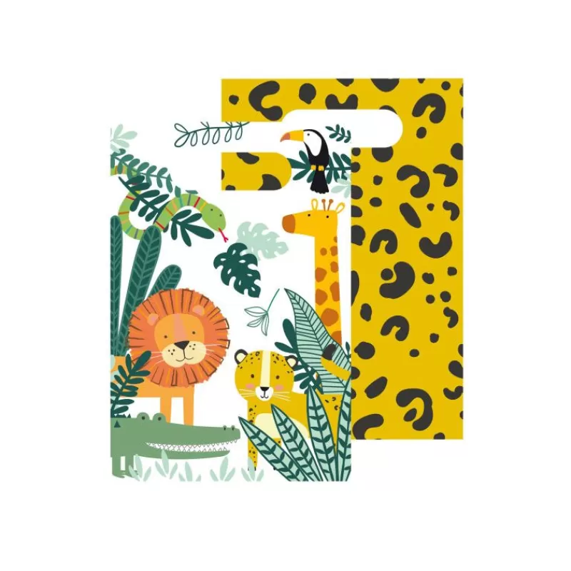 Cerf Dellier Sac À Confiseries Animaux De La Jungle (X8) New