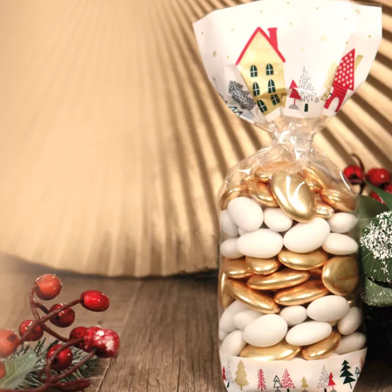 Cerf Dellier Sachets Polypro Village De Noël 10 X 22 Cm (X5) Cheap