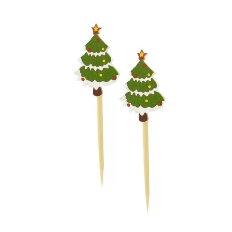 Cerf Dellier Sapin De Noël Decore Sur Pique (X50) Best Sale