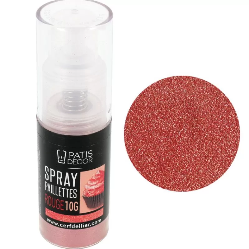 Cerf Dellier Spray De Paillettes Rouge Patisdecor Best Sale