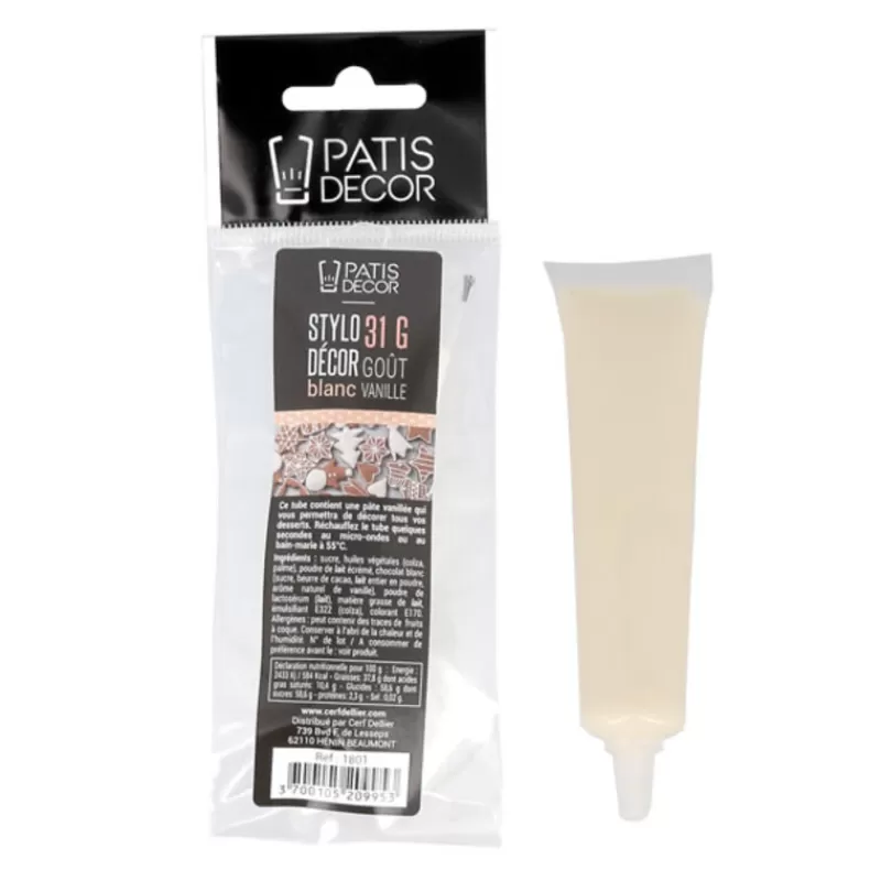 Cerf Dellier Stylo Decor Blanc Gout Vanille Patisdecor Best