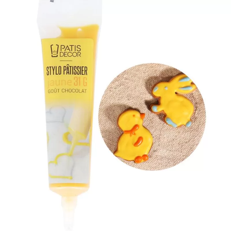 Cerf Dellier Stylo Patissier Jaune Gout Chocolat Patisdecor Cheap