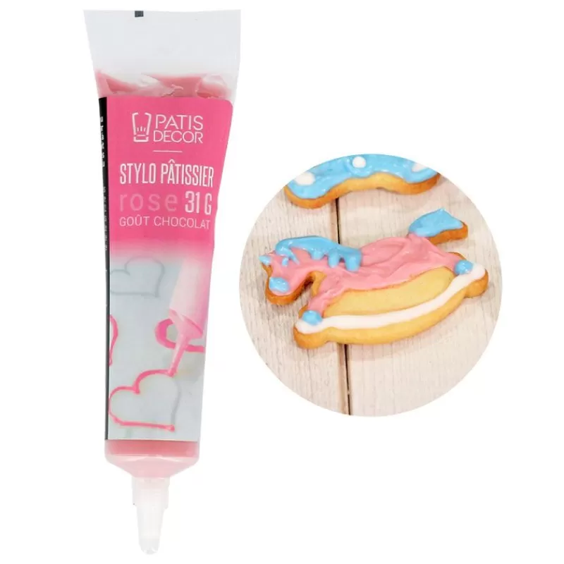Cerf Dellier Stylo Patissier Rose Gout Chocolat Patisdecor Online