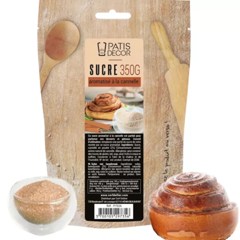 Cerf Dellier Sucre Aromatisé A La Cannelle Patisdecor 350 G