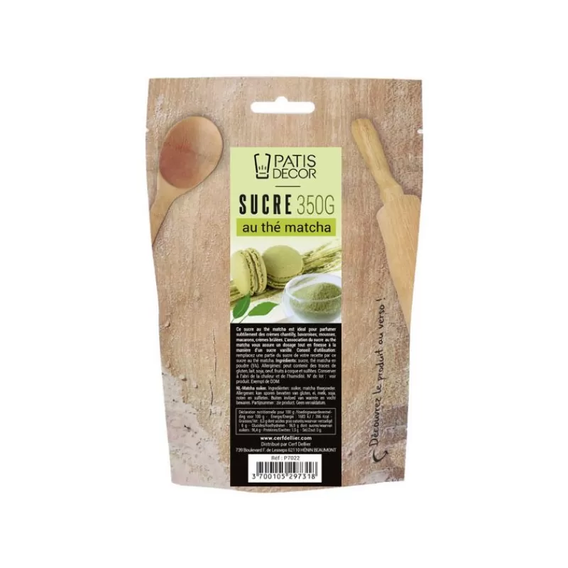 Cerf Dellier Sucre Au The Matcha Patisdecor 350 G