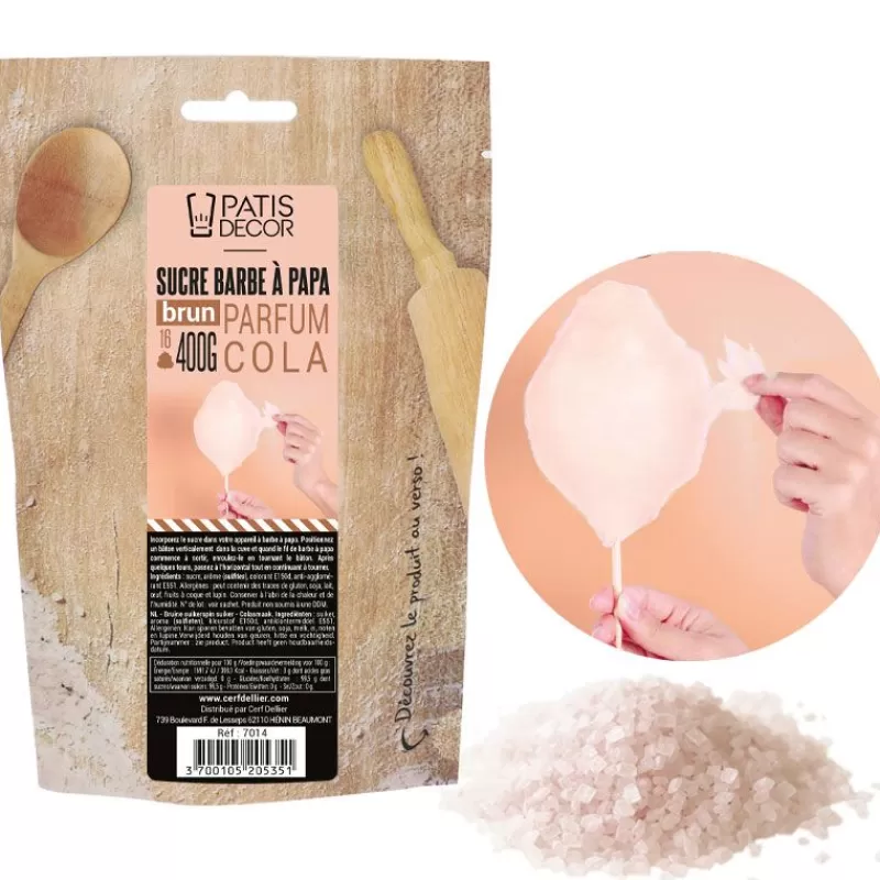 Cerf Dellier Sucre Barbe À Papa Cola Patisdecor 400 G