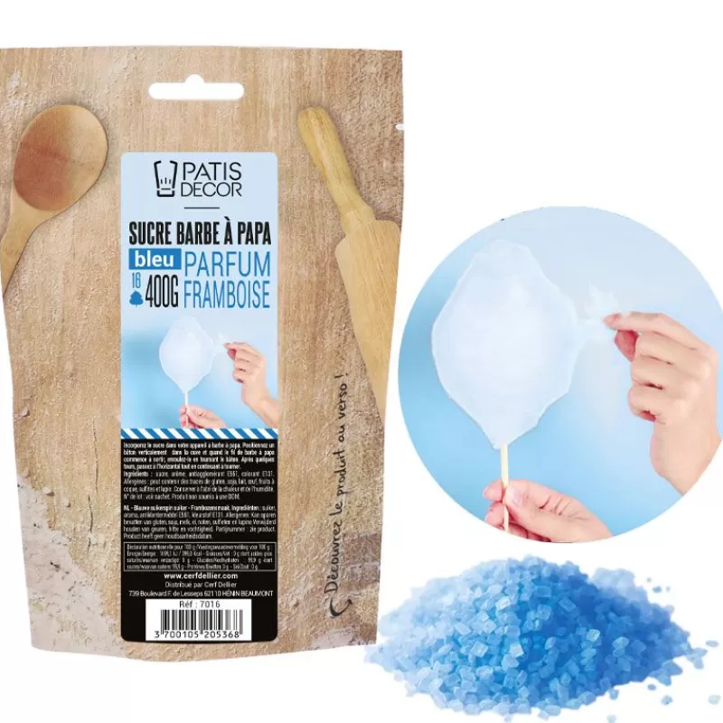 Cerf Dellier Sucre Barbe À Papa Framboise Patisdecor 400 G