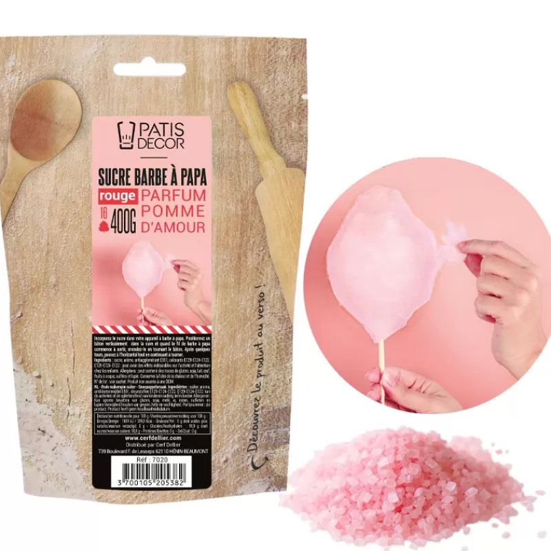 Cerf Dellier Sucre Barbe À Papa Pomme D'Amour Patisdecor 400 G