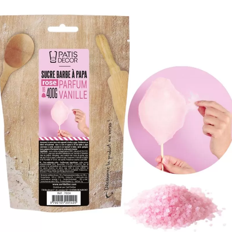 Cerf Dellier Sucre Barbe À Papa Vanille Patisdecor 400 G