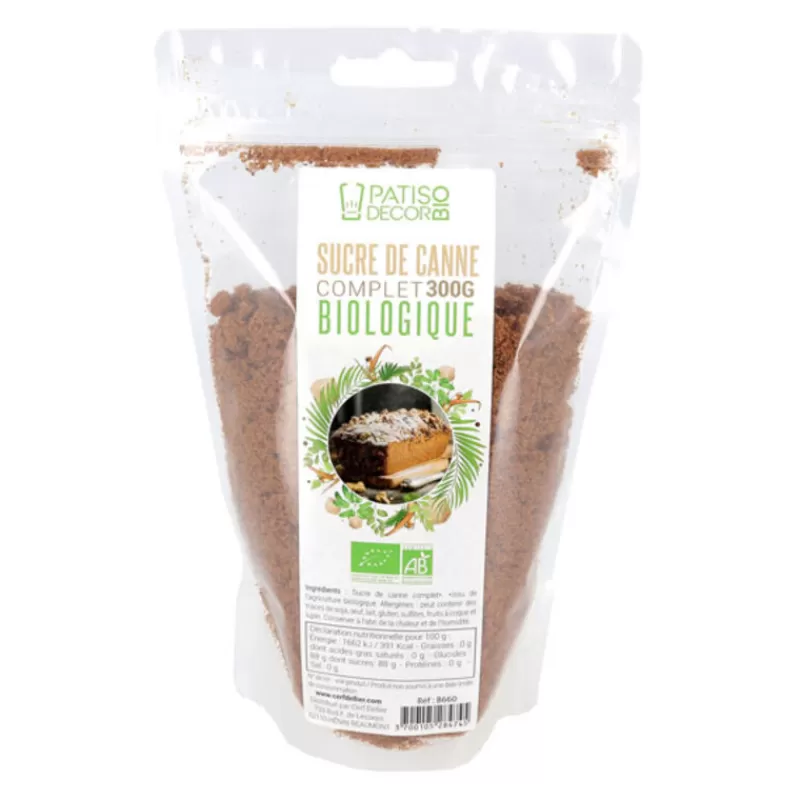Cerf Dellier Sucre De Canne Complet Bio 300 G Patisdecor Bio