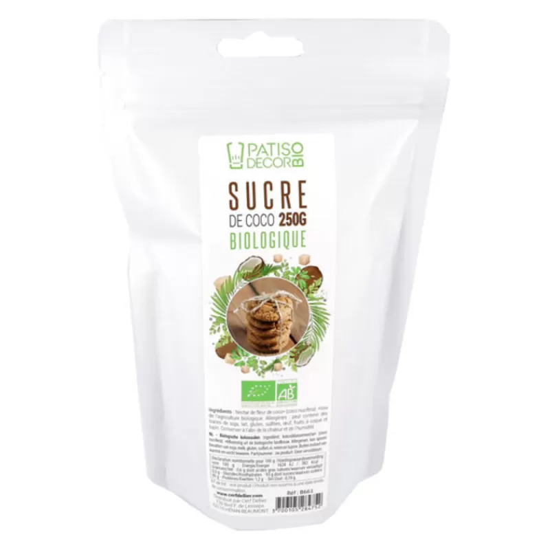 Cerf Dellier Sucre De Coco Bio 250 G Patisdecor Bio